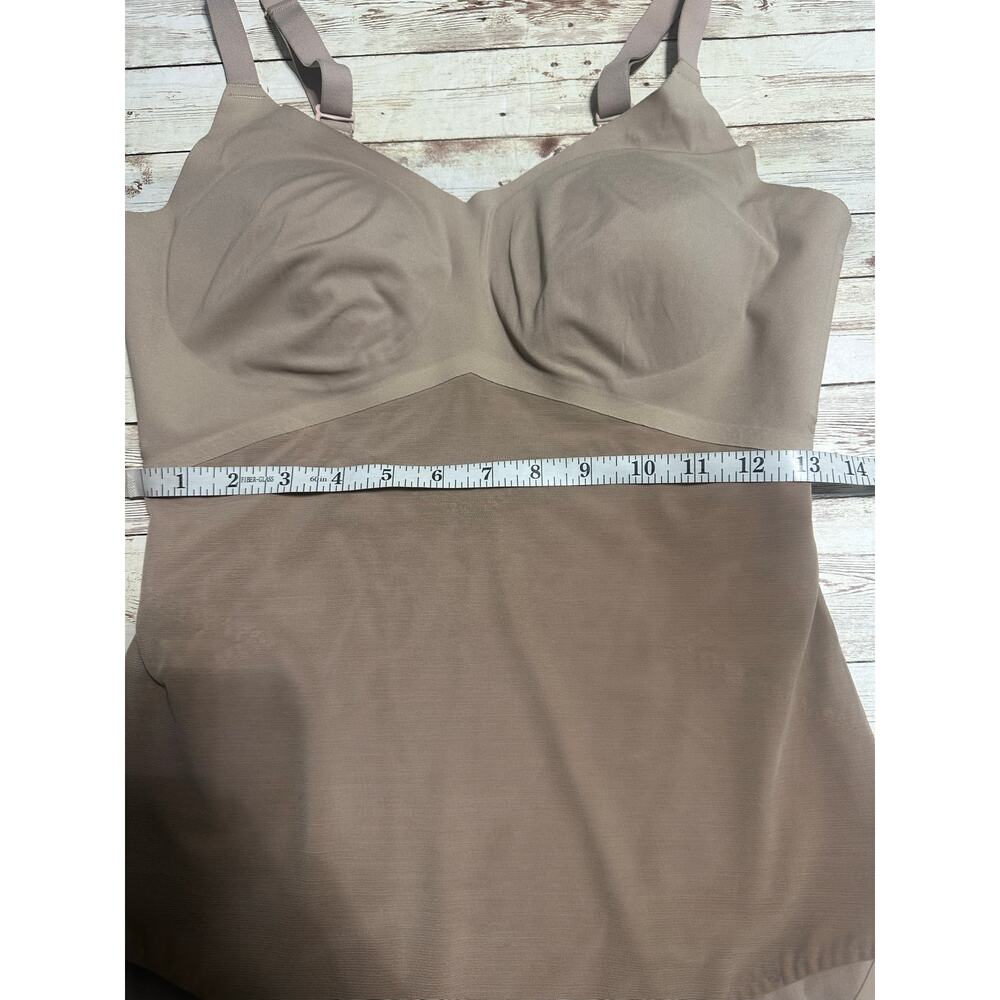 Honeylove Tank Bodysuit Size Large Sand Cami Bra Neutral Adjustable Straps - Picture 4 of 4